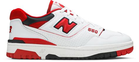 new balance 550 red white black